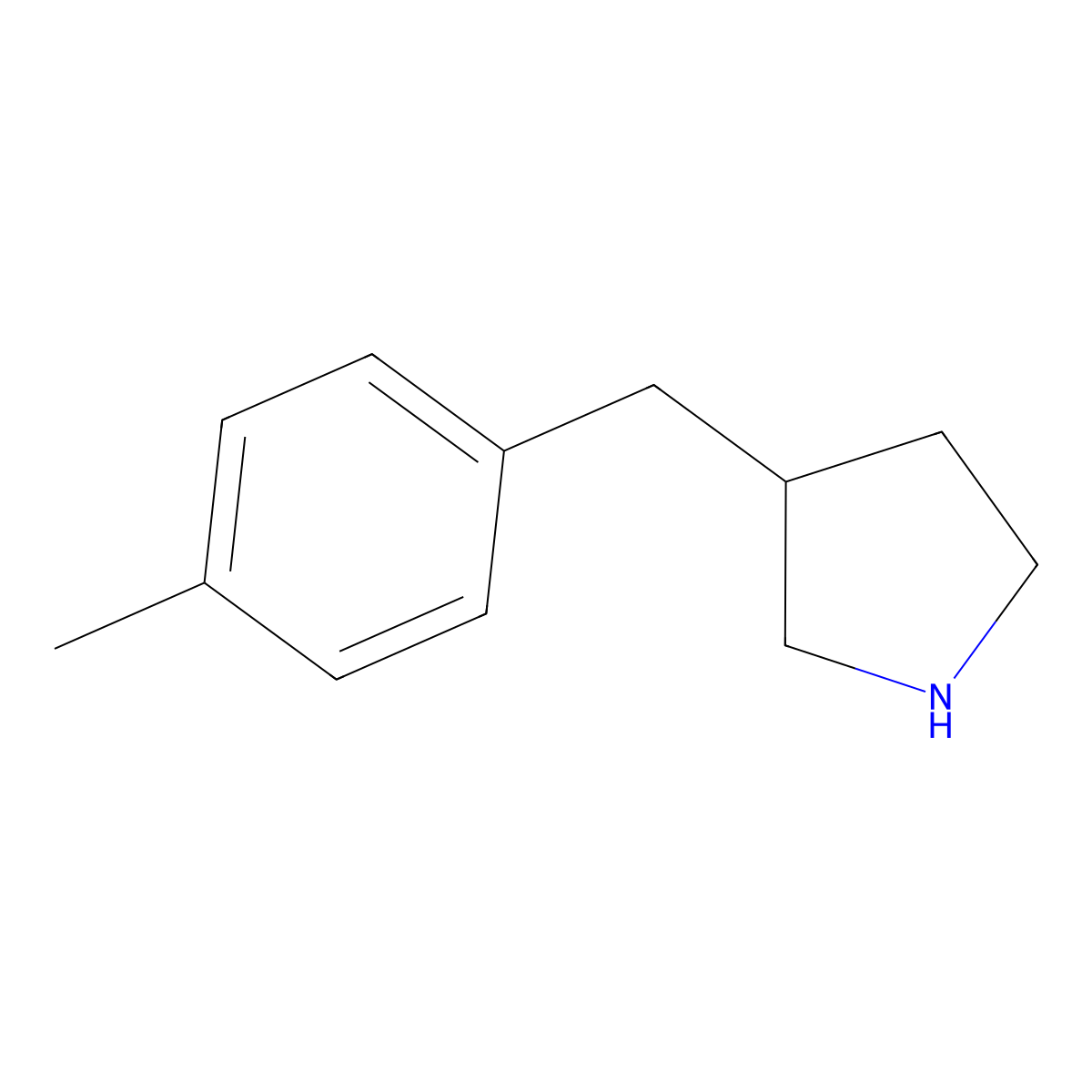 3-((4-Methylphenyl)methyl)pyrrolidine molecular structure, CAS 193220-16-5