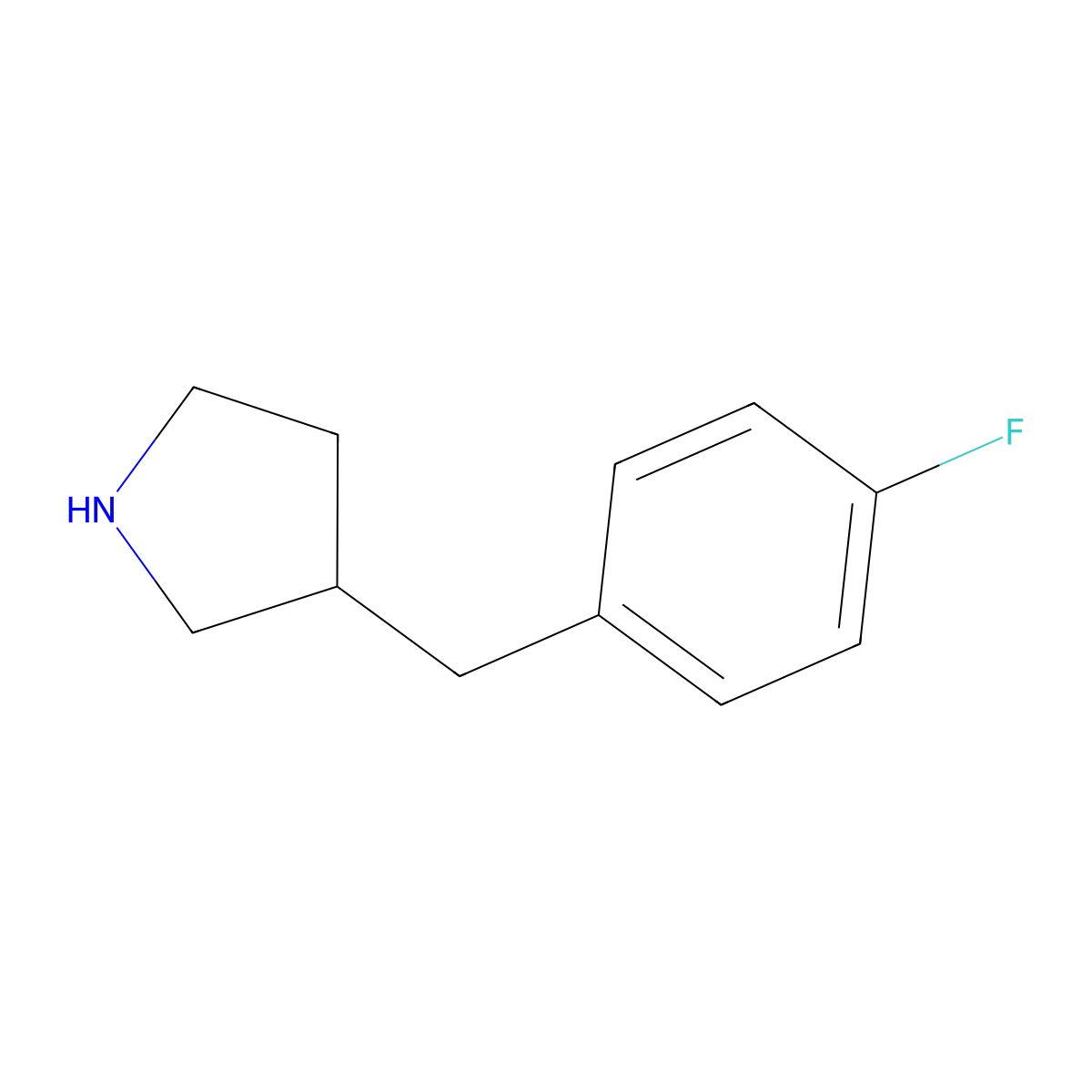 3-(4-Fluorobenzyl)pyrrolidine molecular structure, CAS 193220-17-6