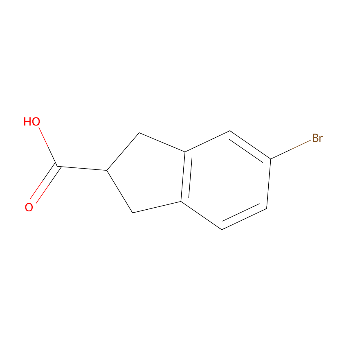 (R)-5-Bromo-2,3-dihydro-1H-indene-2-carboxylic acid molecular structure, CAS 1932202-89-5