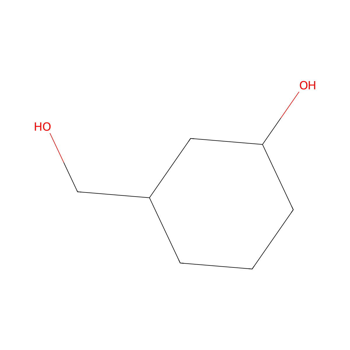 (1R,3S)-3-(hydroxymethyl)cyclohexan-1-ol molecular structure, CAS 1932204-87-9