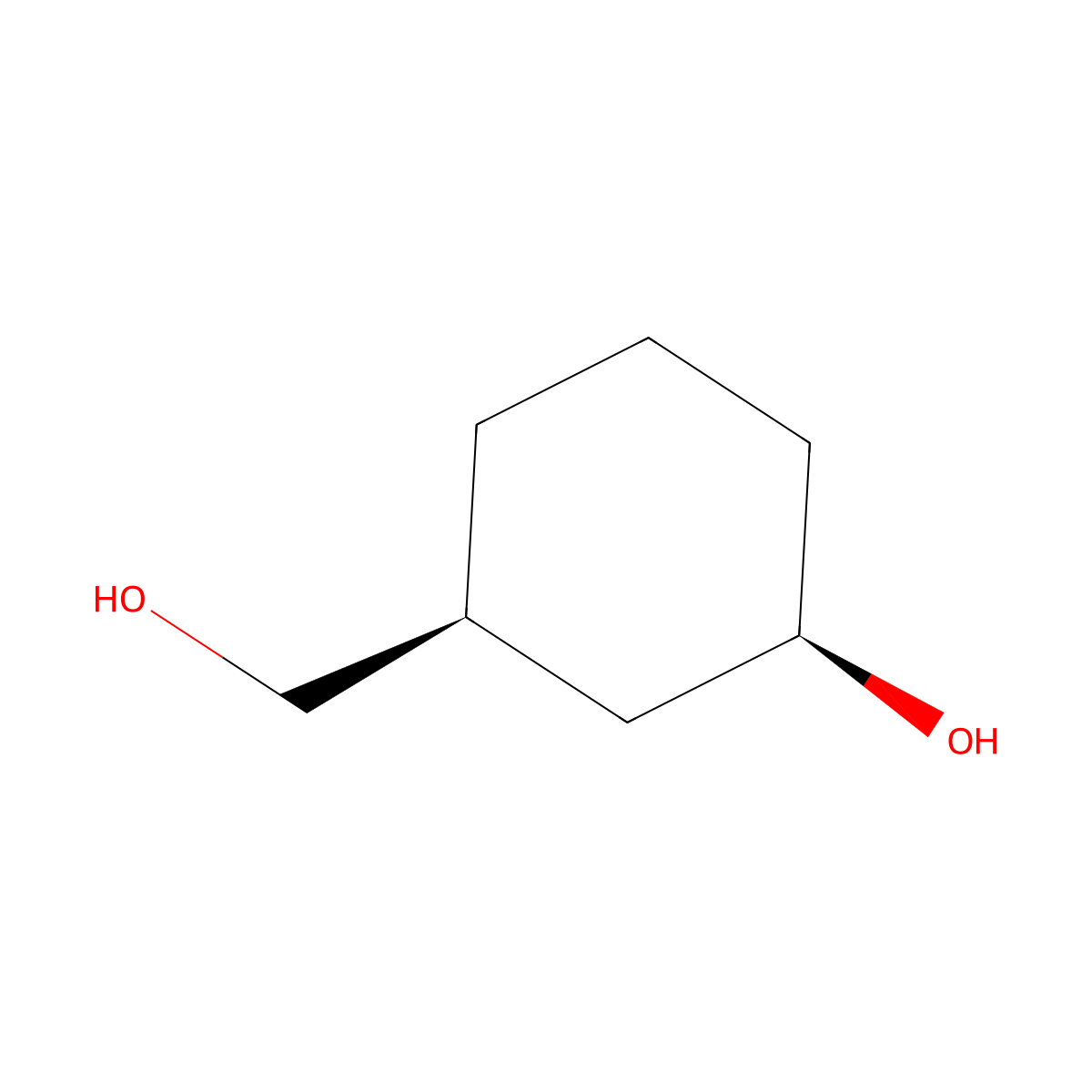 (1R,3S)-3-(hydroxymethyl)cyclohexan-1-ol molecular structure, CAS 1932204-87-9