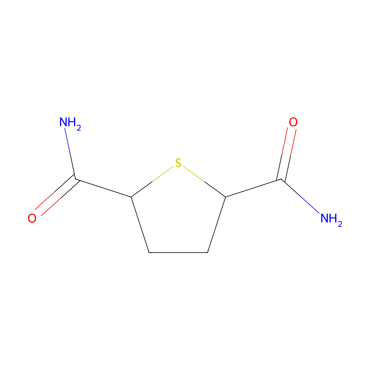 (2R,5S)-thiolane-2,5-dicarboxamide molecular structure, CAS 1932206-73-9