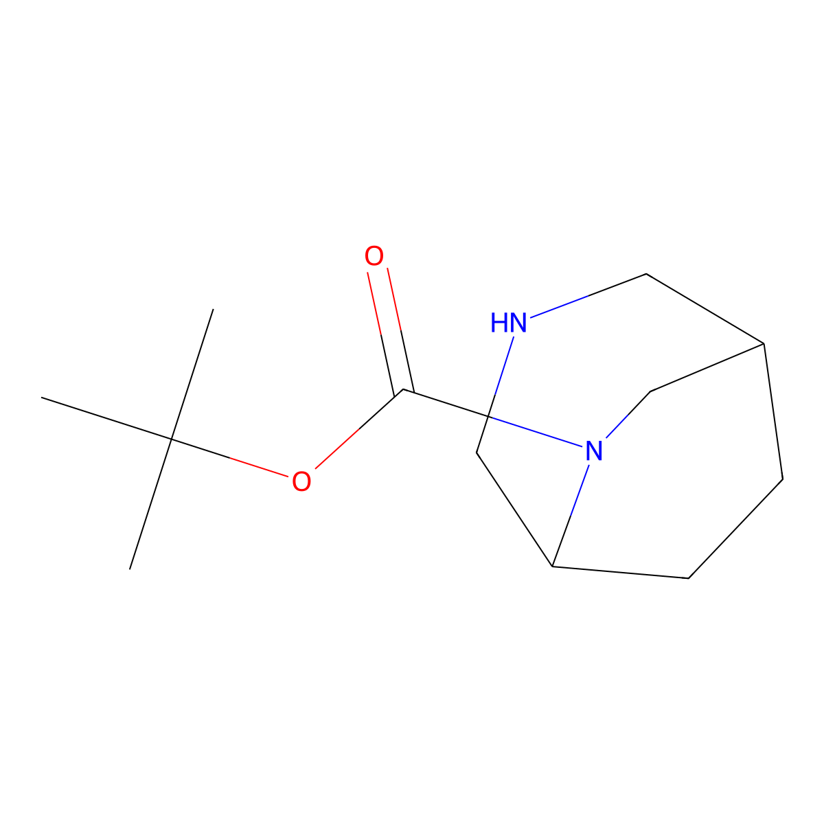 tert-butyl rac-(1R,5S)-3,6-diazabicyclo[3.2.2]nonane-6-carboxylate molecular structure, CAS 1932220-92-2