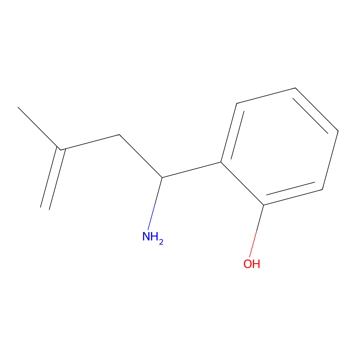 2-[(1R)-1-Amino-3-methylbut-3-en-1-yl]phenol molecular structure, CAS 1932223-42-1