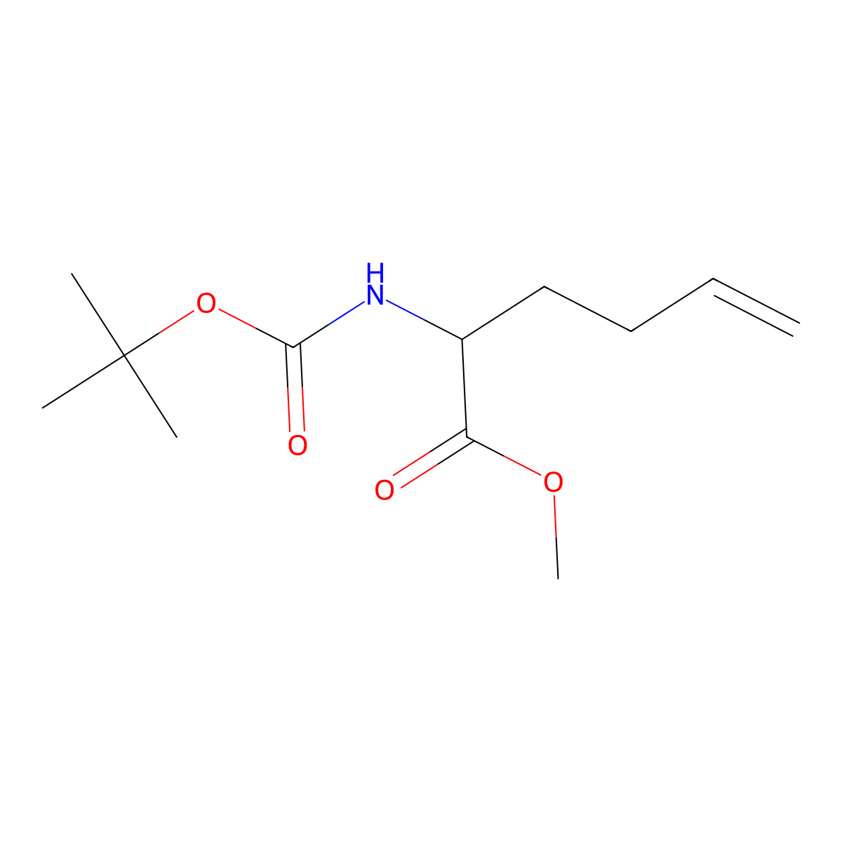 Methyl 2-{[(tert-butoxy)carbonyl]amino}hex-5-enoate molecular structure, CAS 193223-77-7