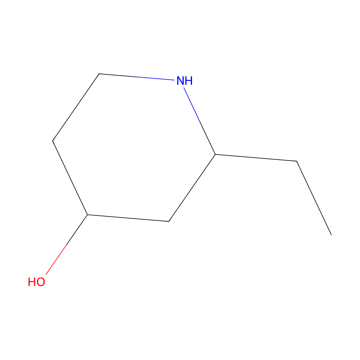(2R,4R)-2-Ethylpiperidin-4-ol molecular structure, CAS 1932235-66-9
