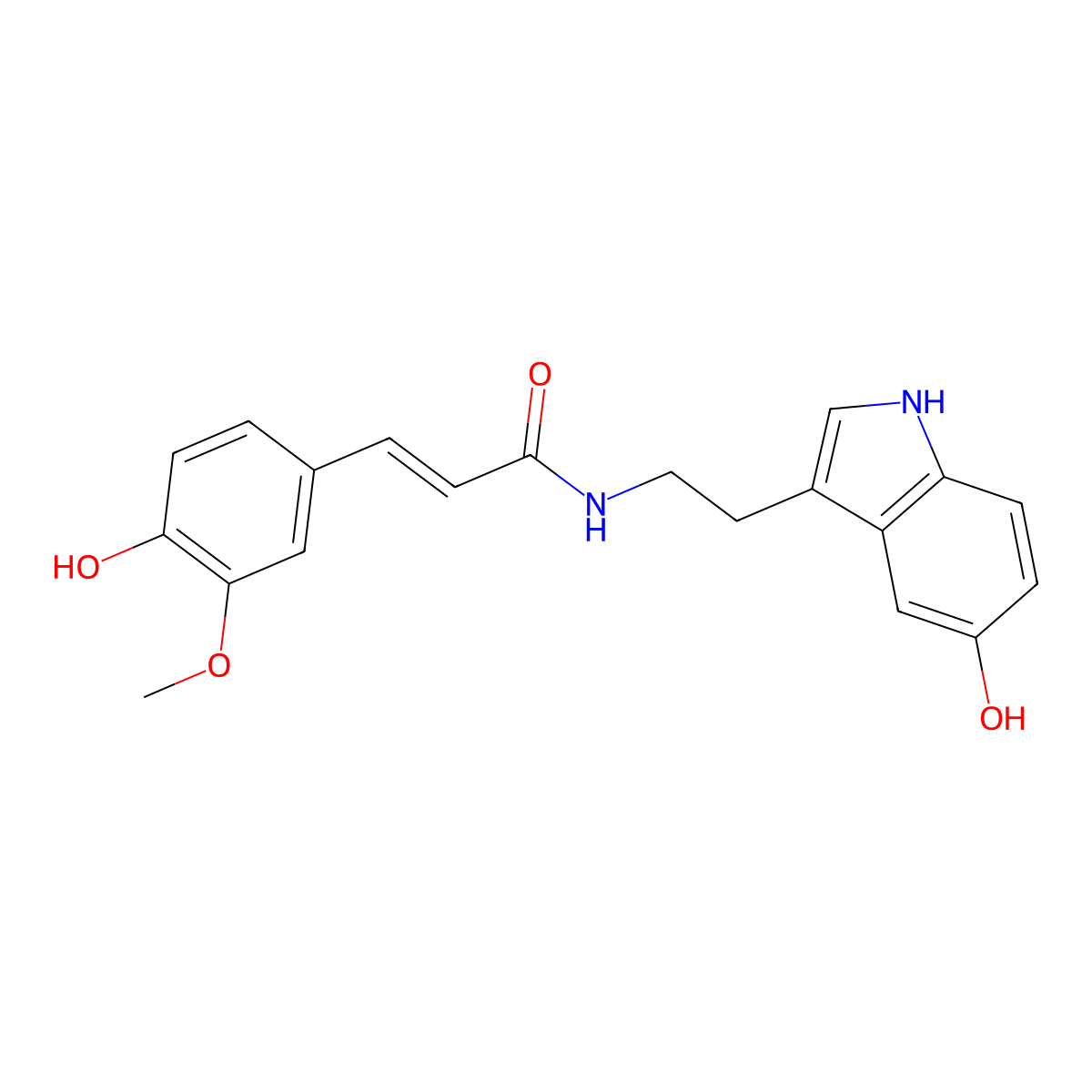 N-Feruloyl Serotonin molecular structure, CAS 193224-22-5