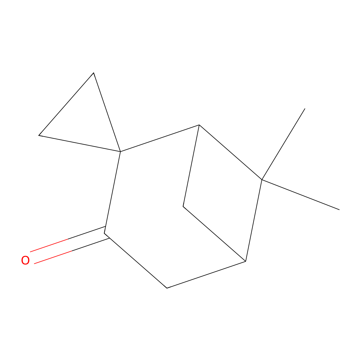 (1R,5R)-6,6-dimethylspiro(bicyclo(3.1.1)heptane-2,1'-cyclopropane)-3-one molecular structure, CAS 1932245-16-3