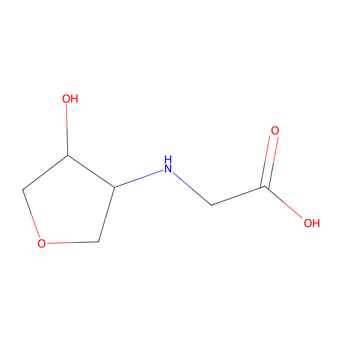 Rac-2-{[(3r,4s)-4-hydroxyoxolan-3-yl]amino}acetic acid molecular structure, CAS 1932251-76-7