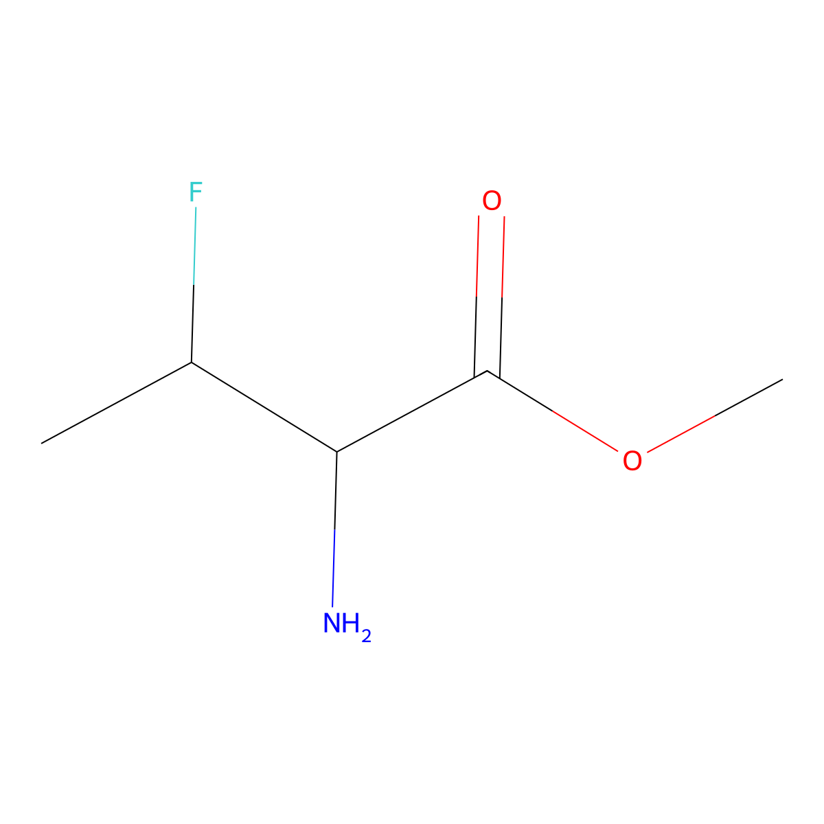 methyl (2S,3S)-2-amino-3-fluorobutanoate molecular structure, CAS 1932252-70-4