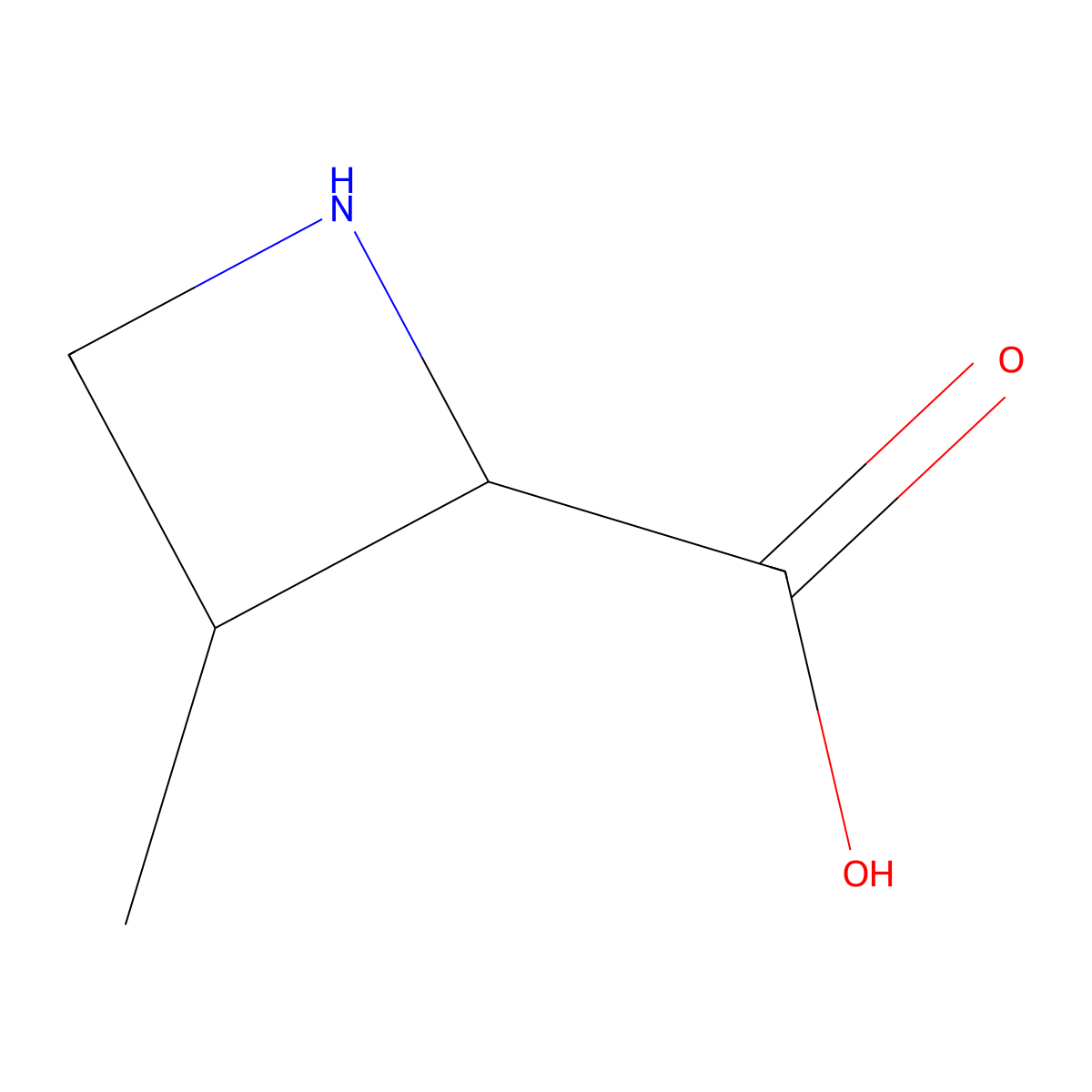 (2S,3R)-3-Methylazetidine-2-carboxylic acid molecular structure, CAS 1932255-43-0