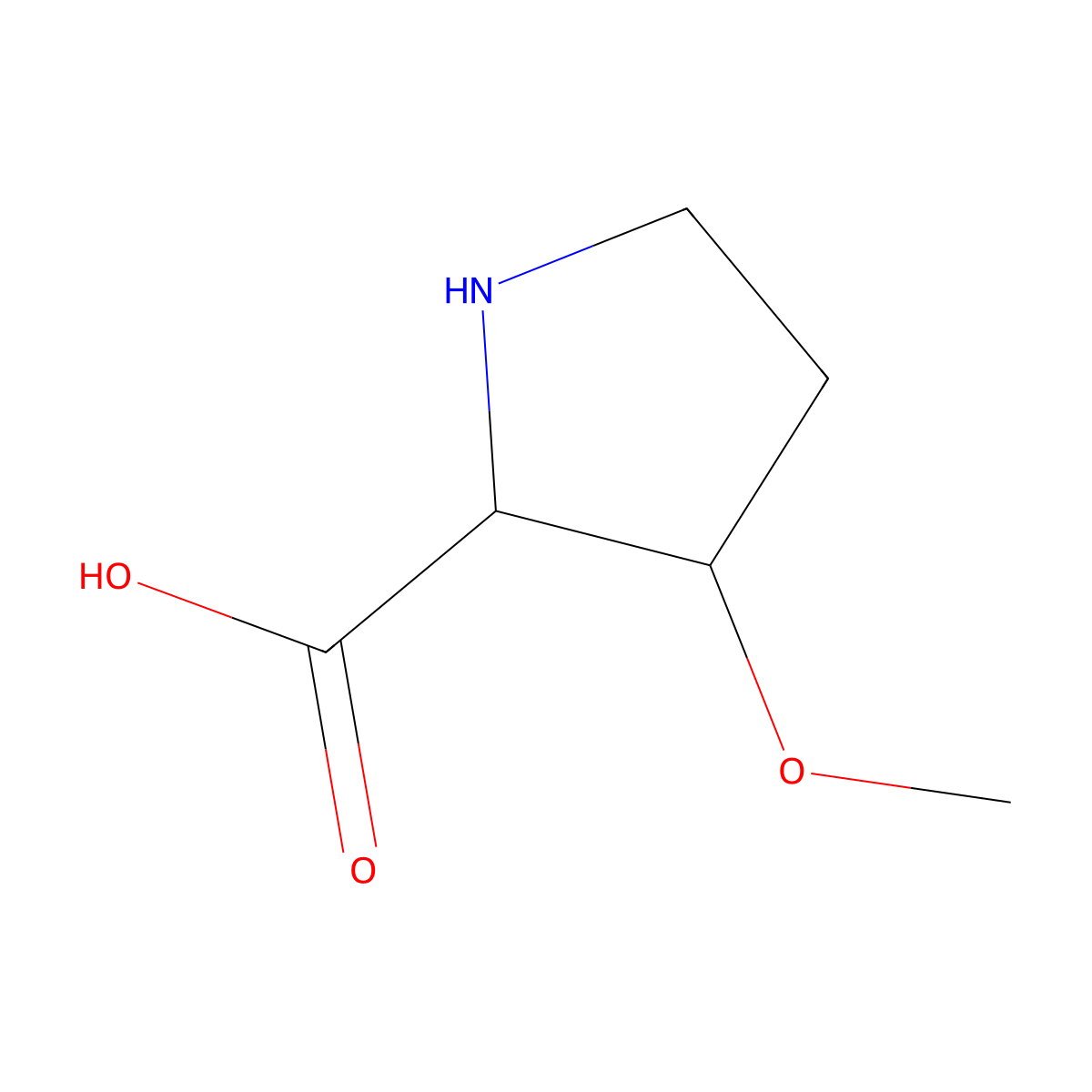 (2S,3S)-3-Methoxypyrrolidine-2-carboxylic acid molecular structure, CAS 1932255-59-8