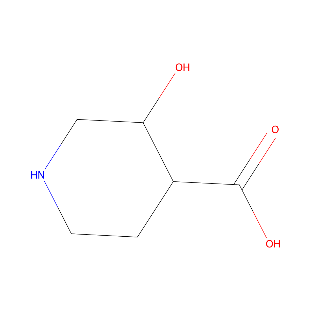 rac-(3R,4R)-3-hydroxypiperidine-4-carboxylic acid molecular structure, CAS 1932266-65-3