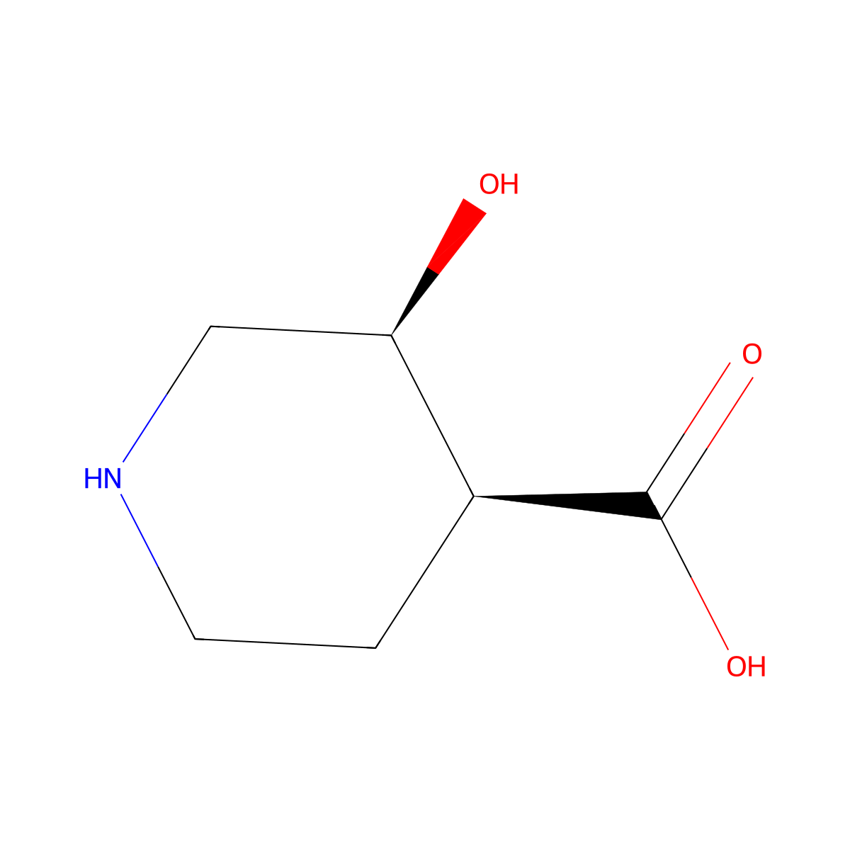 rac-(3R,4R)-3-hydroxypiperidine-4-carboxylic acid molecular structure, CAS 1932266-65-3
