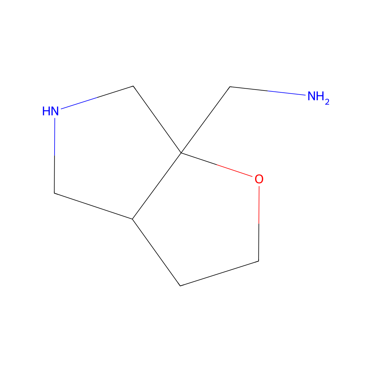 rac-[(3aR,6aS)-hexahydro-2H-furo[2,3-c]pyrrol-6a-yl]methanamine molecular structure, CAS 1932279-33-8