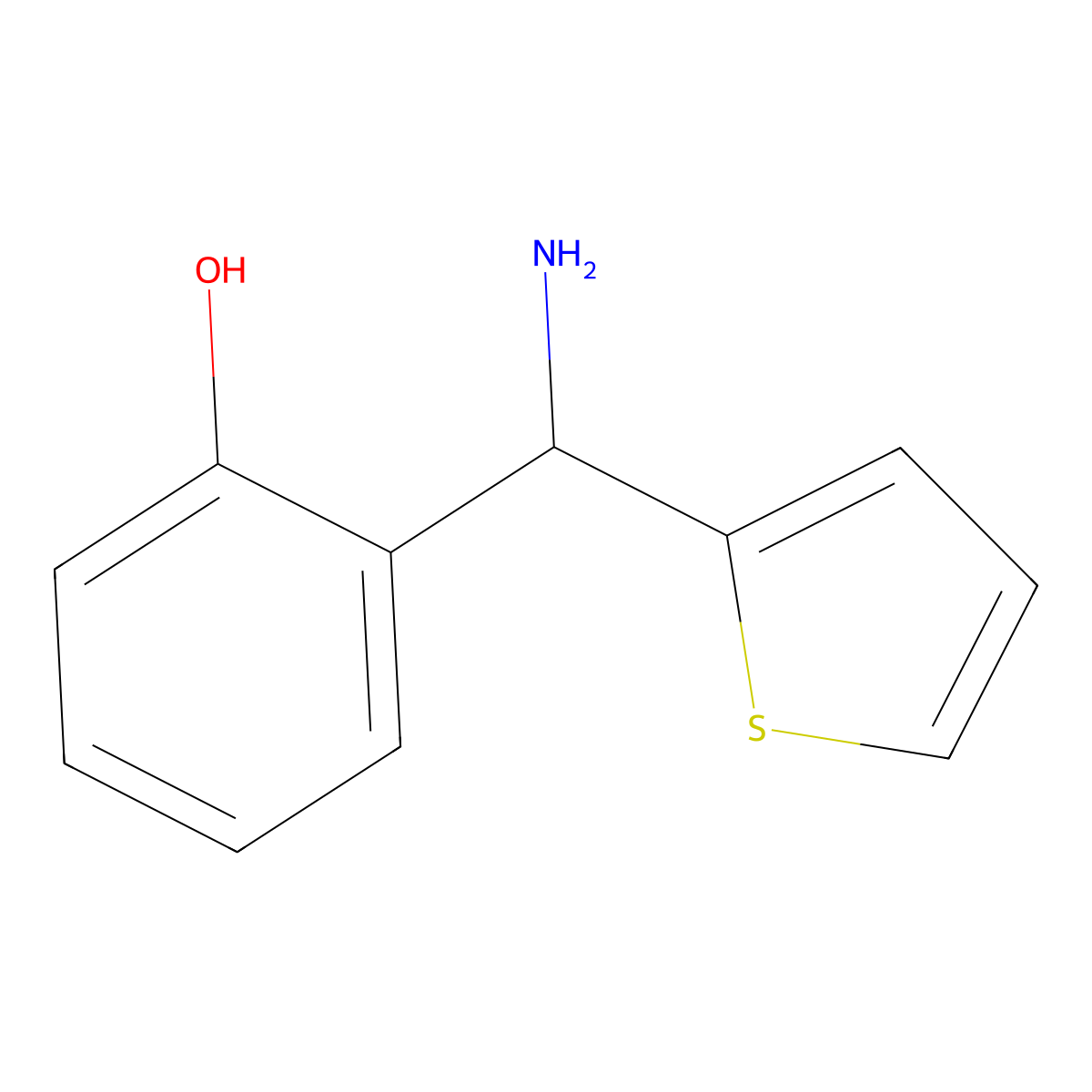 2-[(R)-Amino(thiophen-2-yl)methyl]phenol molecular structure, CAS 1932281-43-0