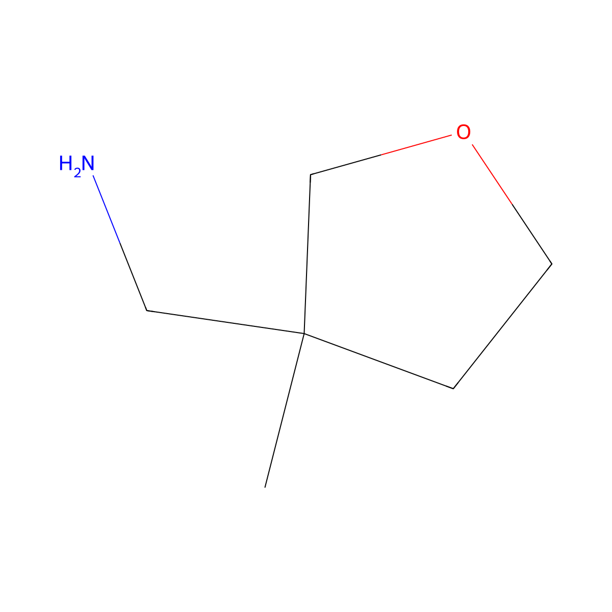 [(3R)-3-methyloxolan-3-yl]methanamine molecular structure, CAS 1932283-70-9