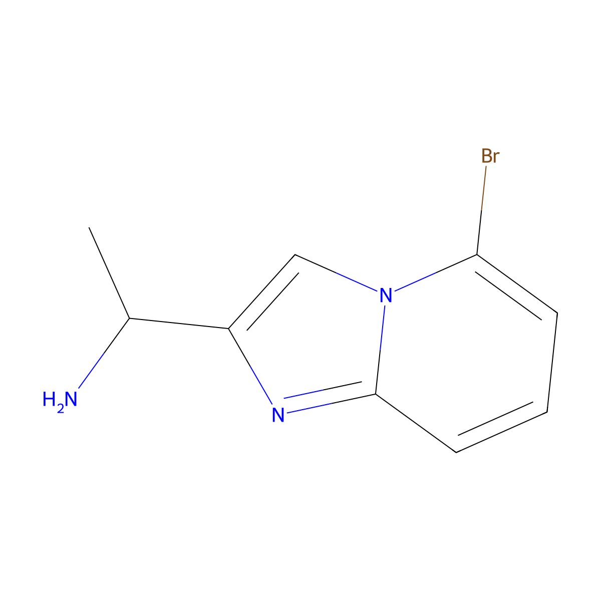 (1R)-1-{5-bromoimidazo[1,2-a]pyridin-2-yl}ethan-1-amine molecular structure, CAS 1932287-84-7