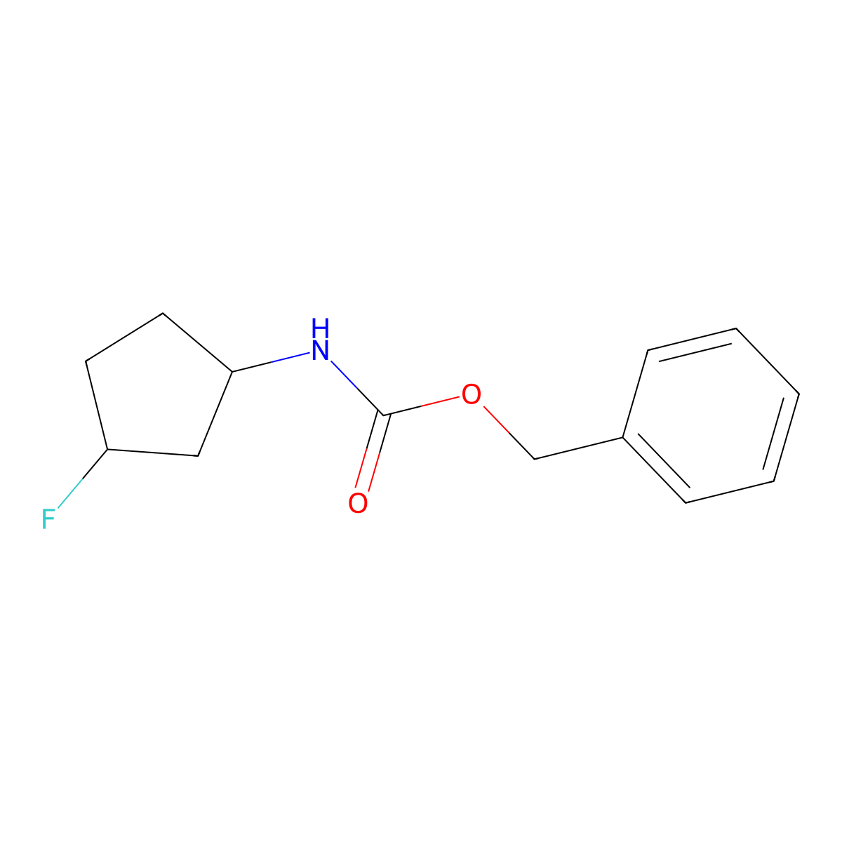 benzyl N-[(1R,3S)-3-fluorocyclopentyl]carbamate molecular structure, CAS 1932288-21-5