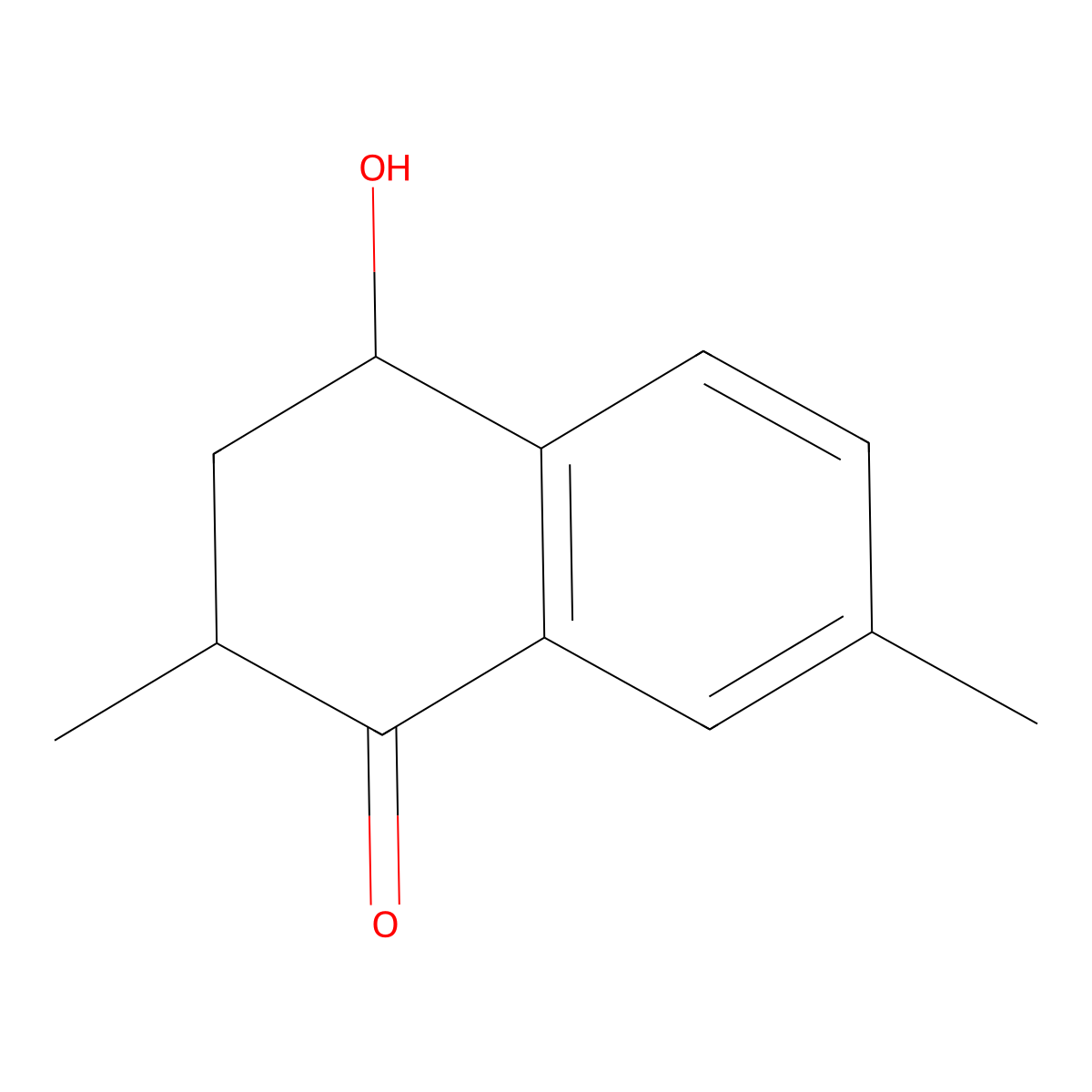 (2R,4S)-3,4-Dihydro-4-hydroxy-2,7-dimethyl-1(2H)-naphthalenone molecular structure, CAS 1932291-56-9
