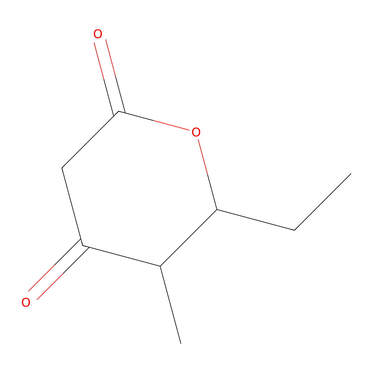 (5R,6S)-6-Ethyl-5-methyloxane-2,4-dione molecular structure, CAS 1932294-45-5