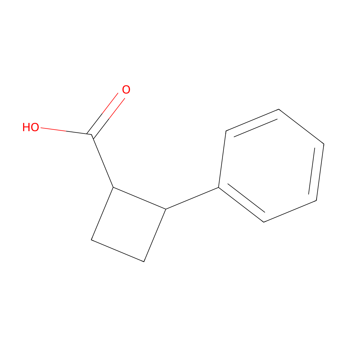 (1R,2S)-2-Phenylcyclobutanecarboxylic acid molecular structure, CAS 1932319-16-8
