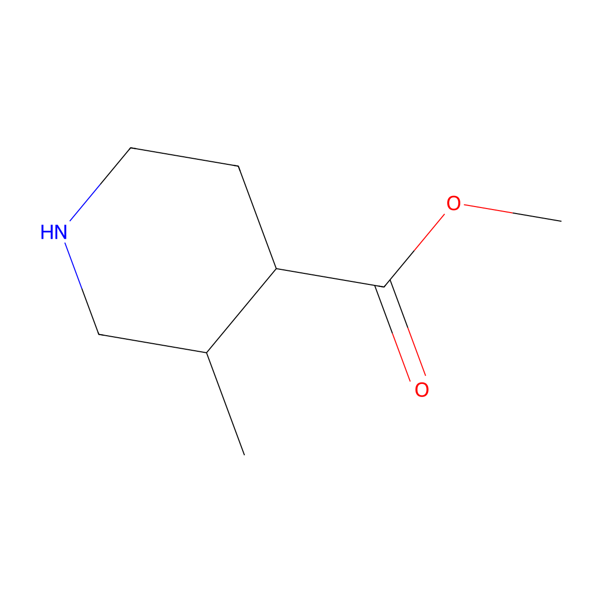 Methyl (3R,4S)-3-methylpiperidine-4-carboxylate molecular structure, CAS 1932322-63-8