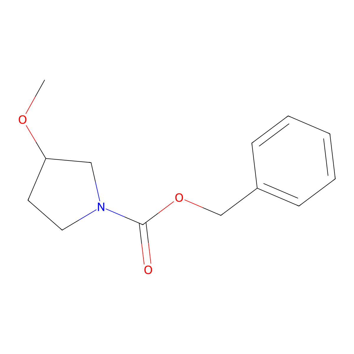(R)-Benzyl 3-methoxypyrrolidine-1-carboxylate molecular structure, CAS 1932324-47-4