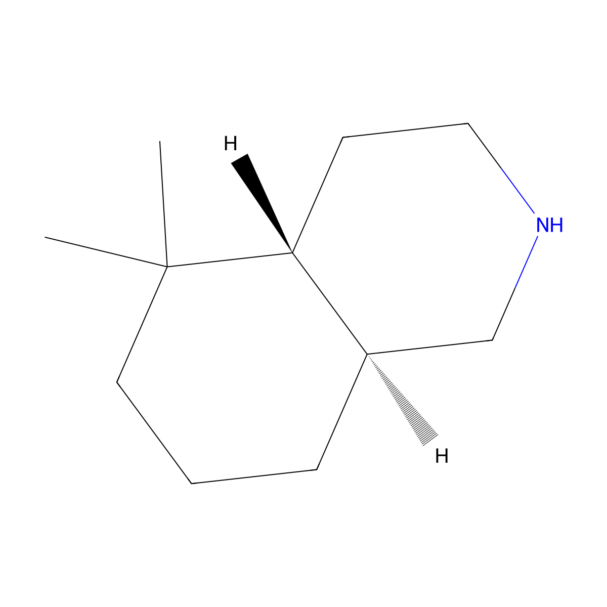 rac-(4aR,8aS)-5,5-dimethyl-decahydroisoquinoline,trans molecular structure, CAS 1932325-23-9