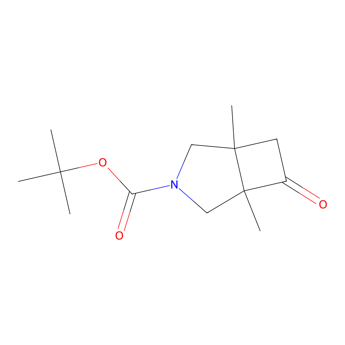 (1S,5R)-tert-butyl 1,5-dimethyl-6-oxo-3-azabicyclo[3.2.0]heptane-3-carboxylate molecular structure, CAS 1932332-57-4