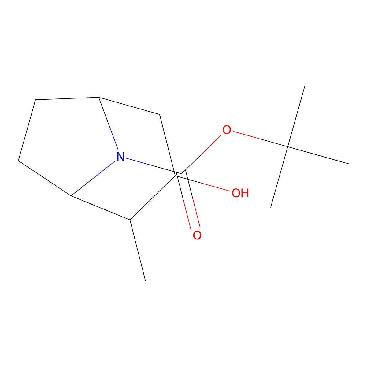 tert-Butyl 3-hydroxy-2-methyl-8-azabicyclo[3.2.1]octane-8-carboxylate molecular structure, CAS 1932332-75-6