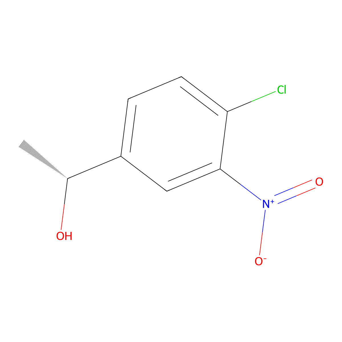 (R)-1-(4-Chloro-3-nitrophenyl)ethan-1-ol molecular structure, CAS 1932335-99-3
