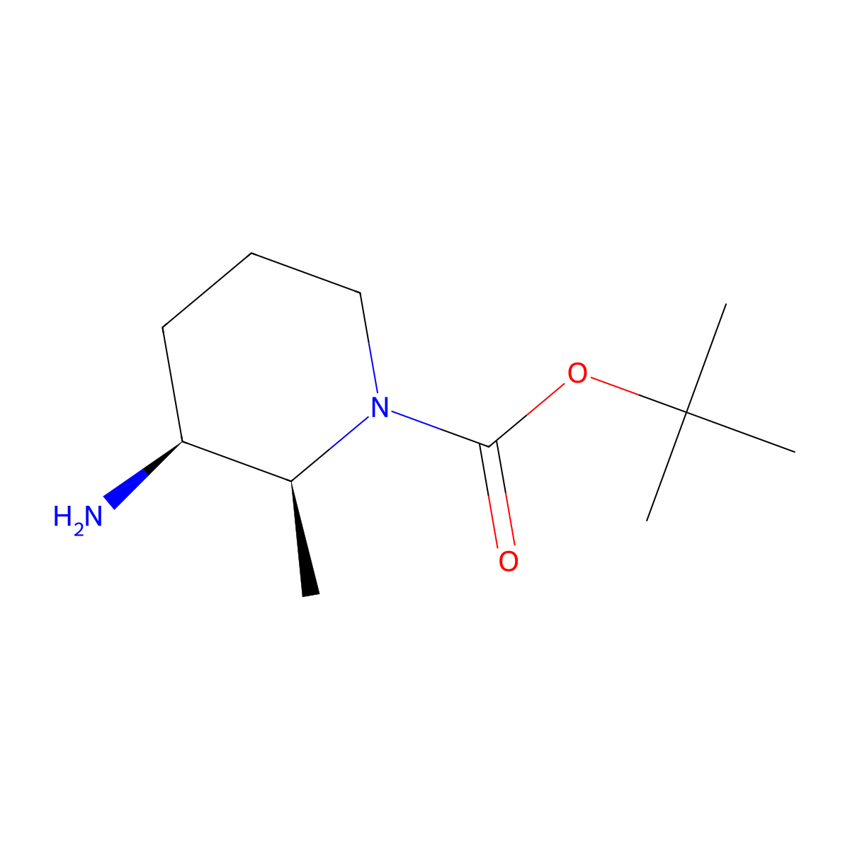 tert-Butyl (2S,3S)-3-amino-2-methylpiperidine-1-carboxylate molecular structure, CAS 1932344-15-4
