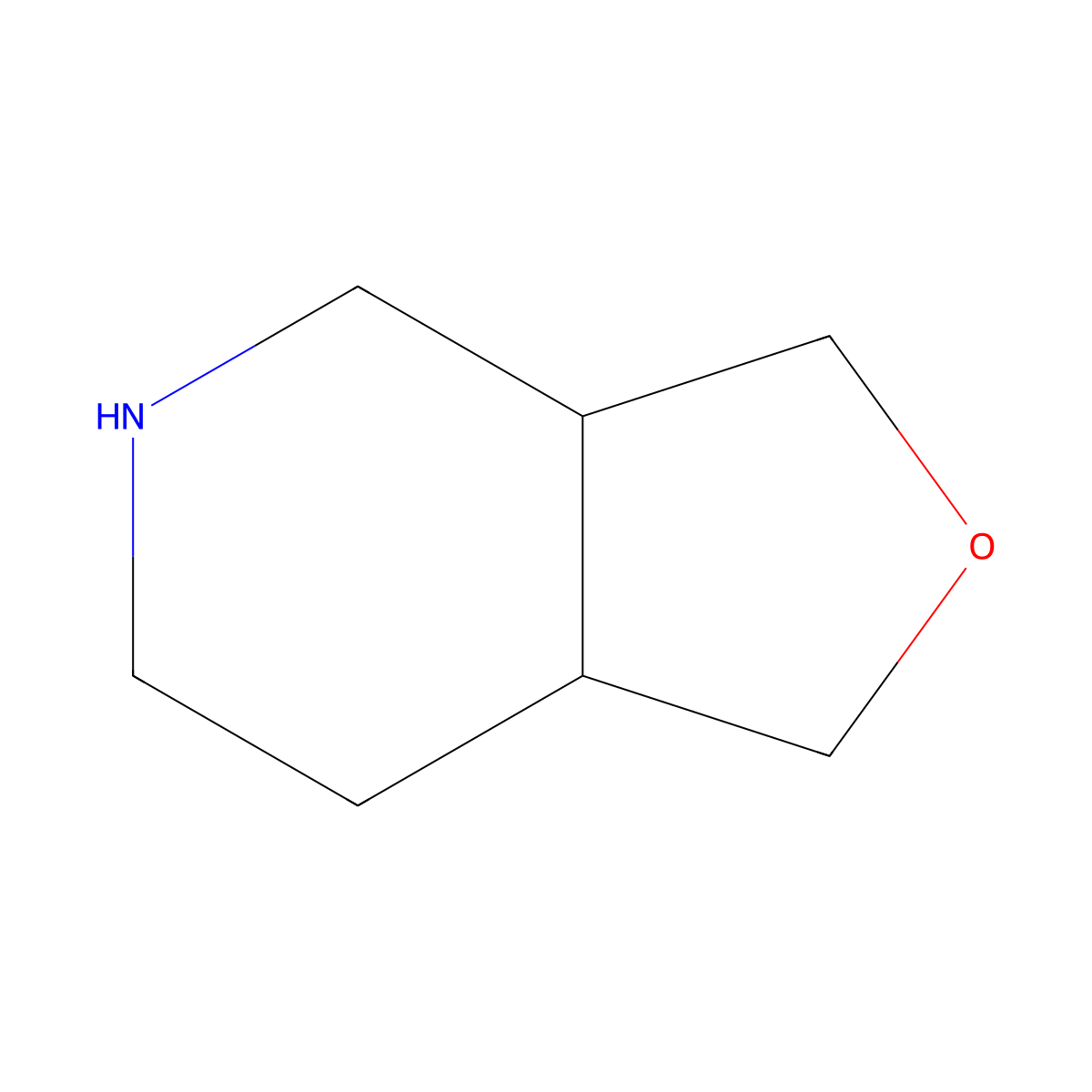 rac-(3aR,7aR)-octahydrofuro[3,4-c]pyridine molecular structure, CAS 1932349-18-2