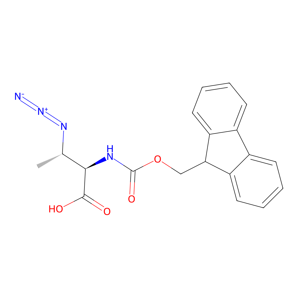 (2R,3S)-(Fmoc-amino)-3-azidobutyric acid molecular structure, CAS 1932349-21-7