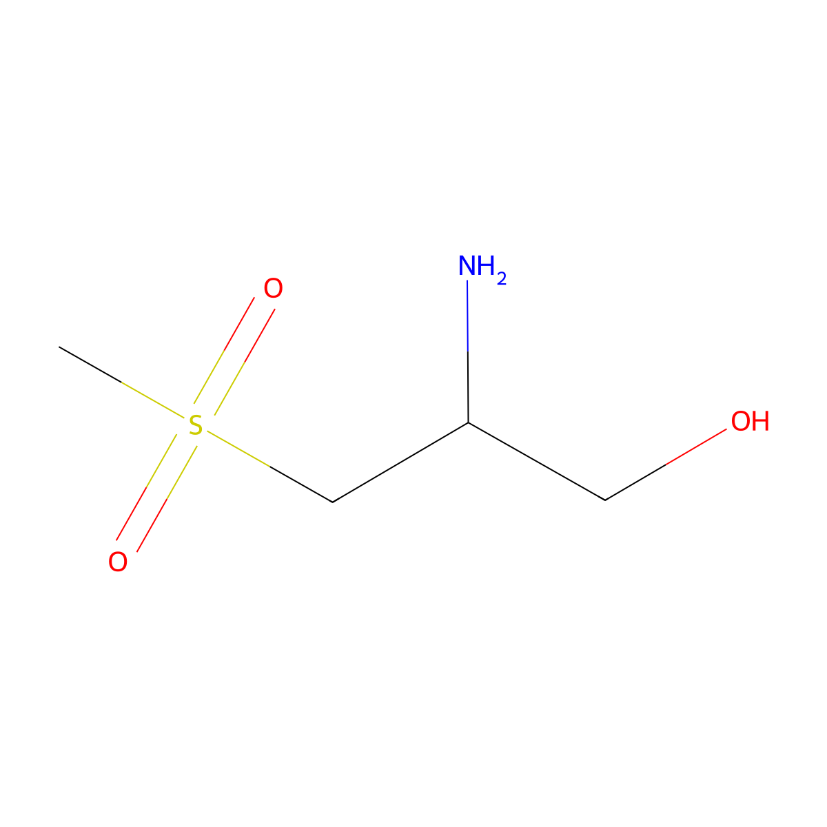 (2R)-2-amino-3-methanesulfonylpropan-1-ol molecular structure, CAS 1932356-33-6