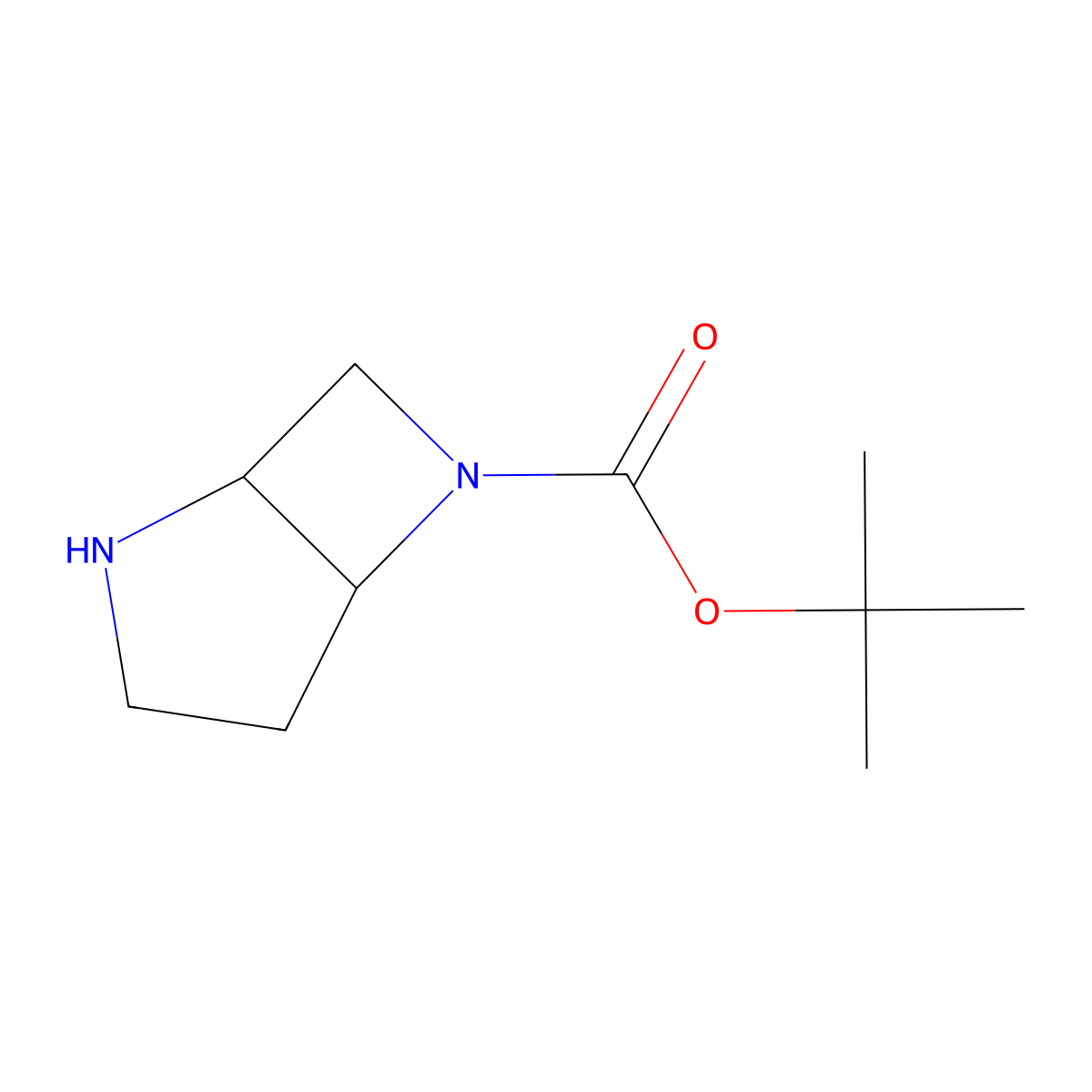 tert-butyl (1R,5R)-2,6-diazabicyclo[3.2.0]heptane-6-carboxylate molecular structure, CAS 1932364-12-9