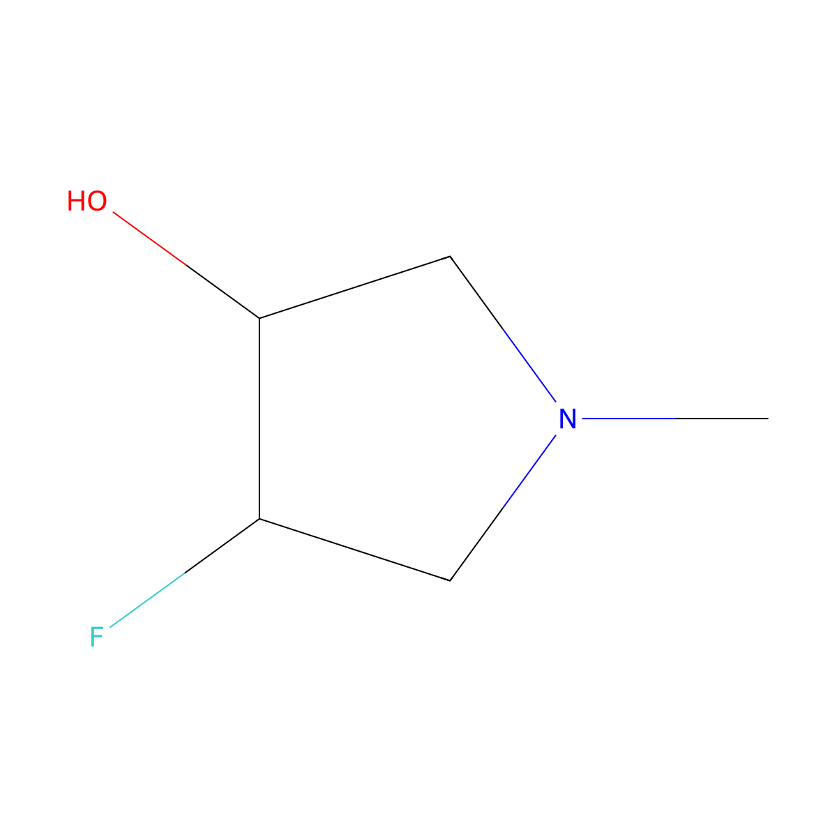 (3R,4S)-4-Fluoro-1-methyl-pyrrolidin-3-OL molecular structure, CAS 1932370-13-2