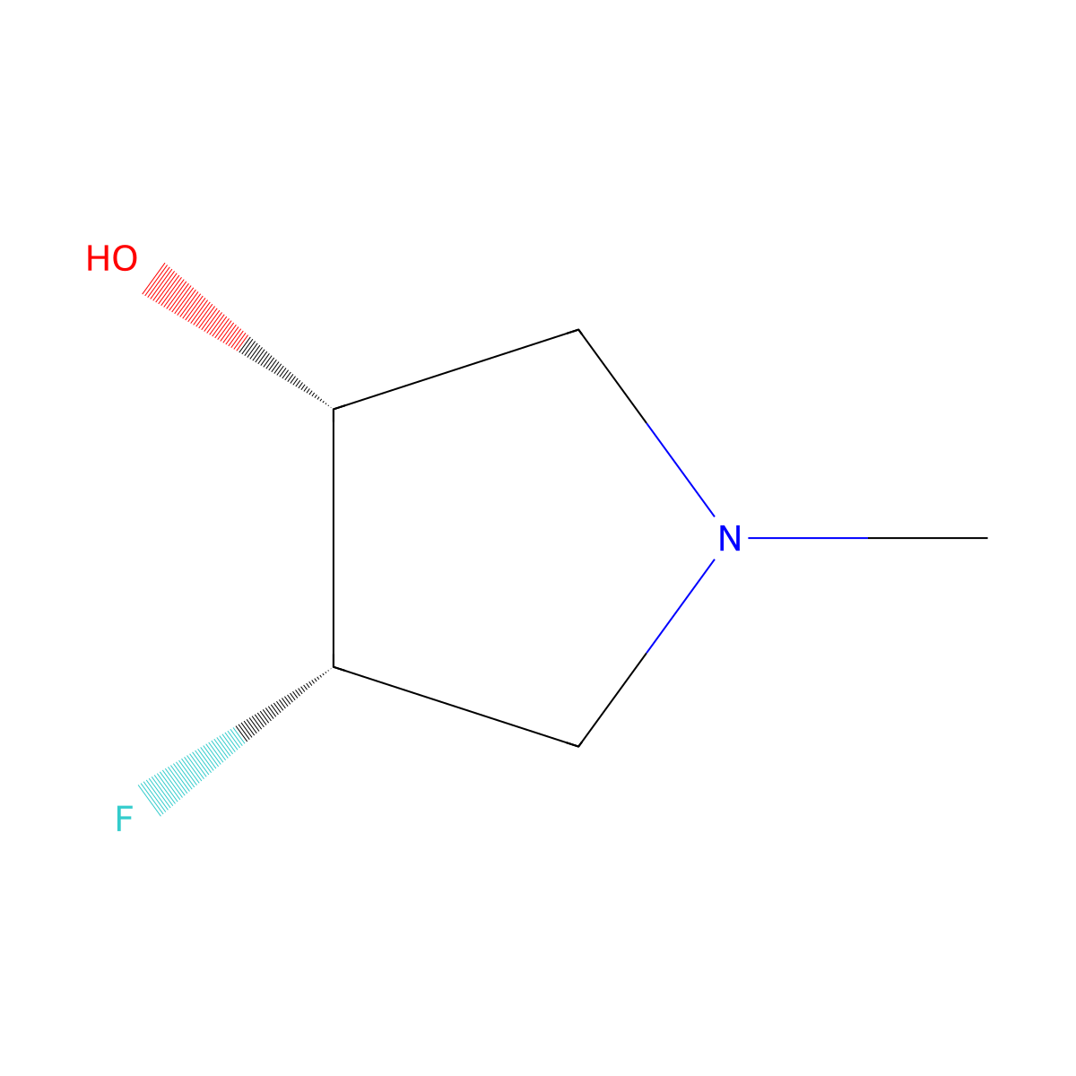 (3R,4S)-4-Fluoro-1-methyl-pyrrolidin-3-OL molecular structure, CAS 1932370-13-2