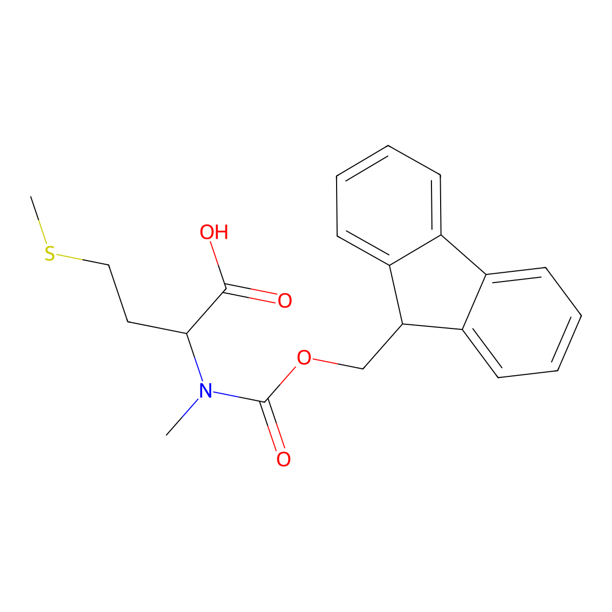 Fmoc-N-Me-D-Met-OH molecular structure, CAS 1932384-22-9