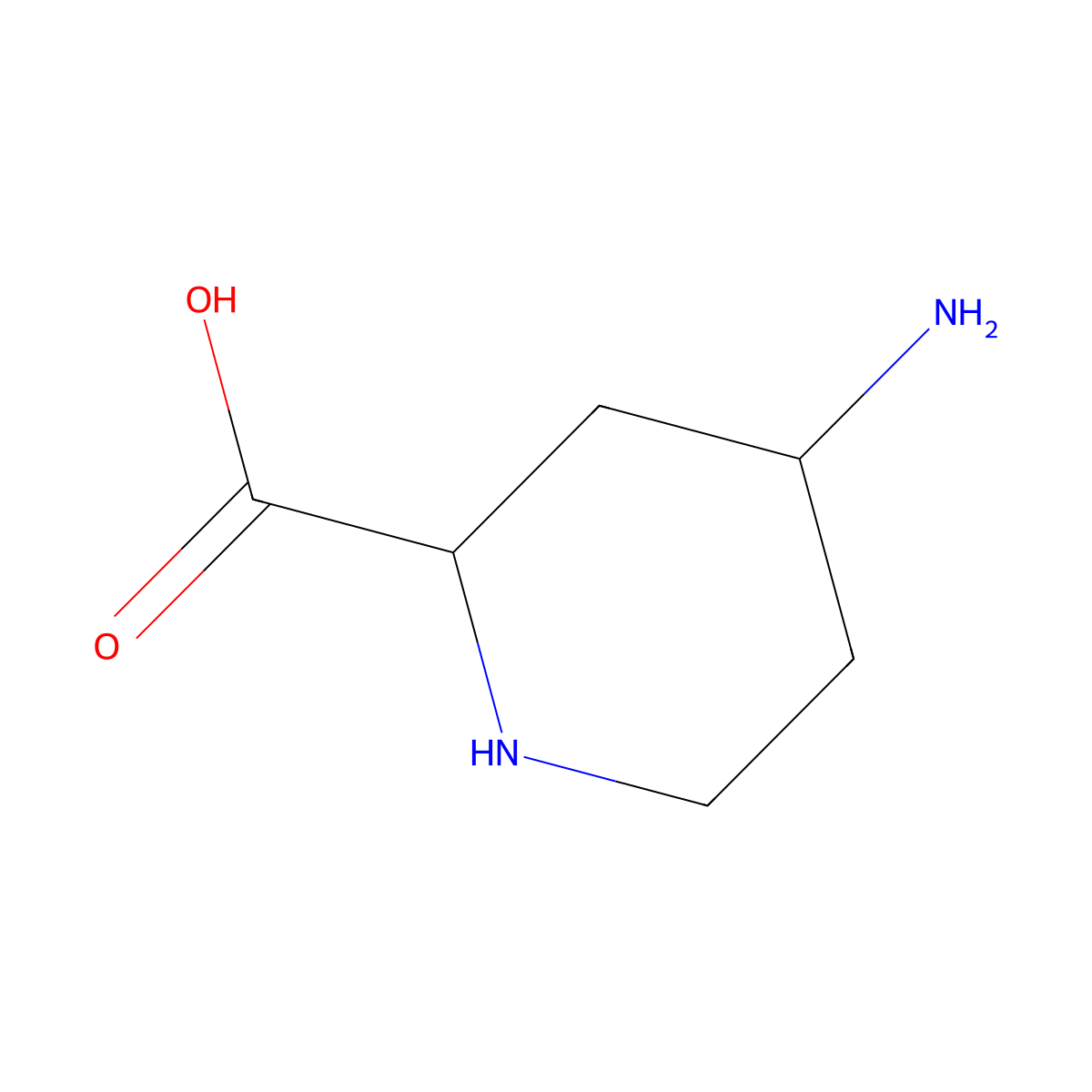 rac-(2R,4R)-4-aminopiperidine-2-carboxylic acid molecular structure, CAS 1932385-76-6