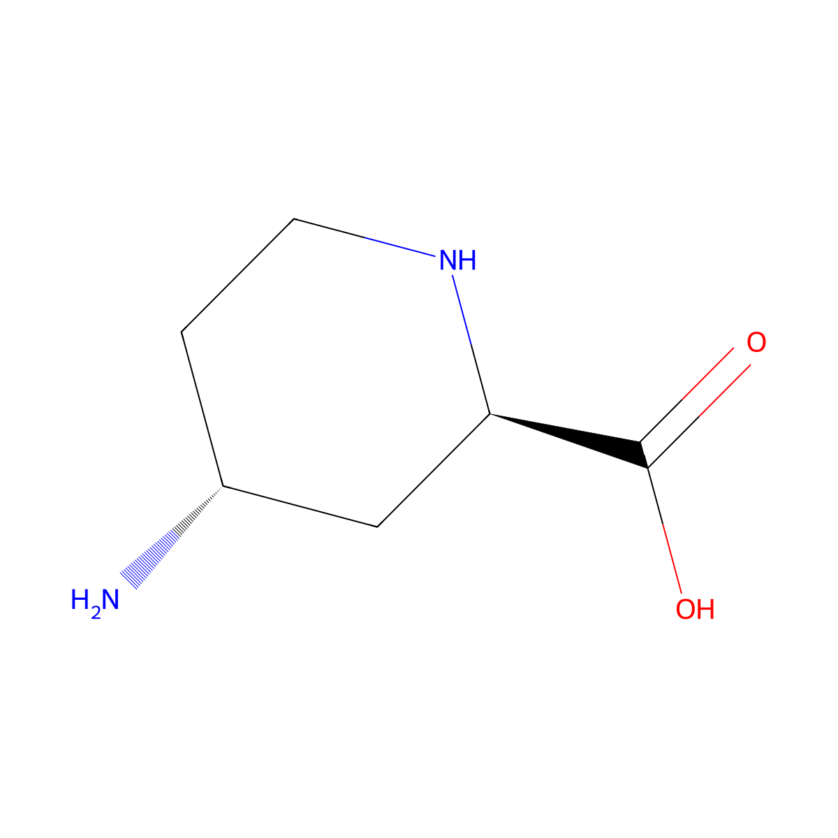 rac-(2R,4R)-4-aminopiperidine-2-carboxylic acid molecular structure, CAS 1932385-76-6