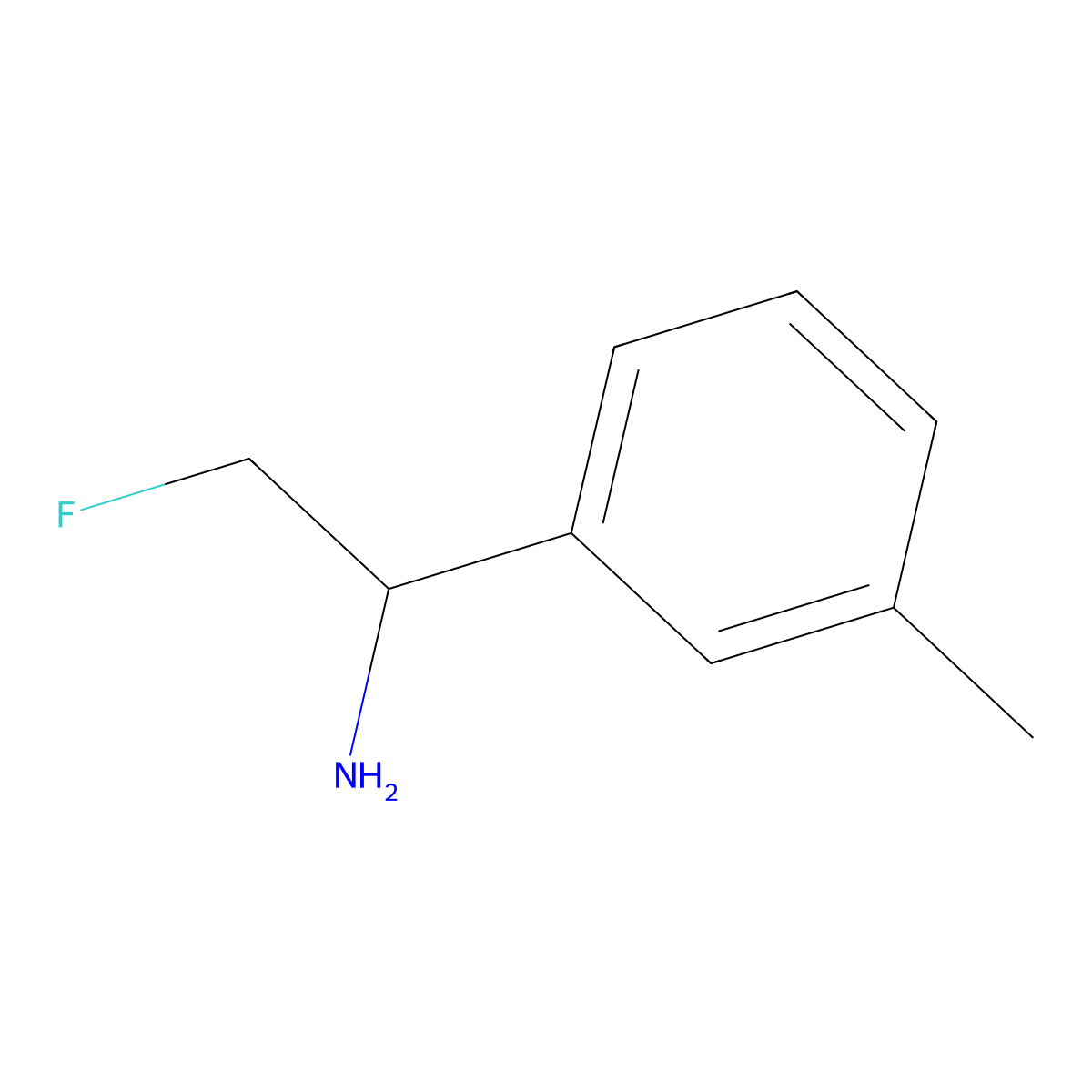 (1R)-2-fluoro-1-(3-methylphenyl)ethan-1-amine molecular structure, CAS 1932402-86-2