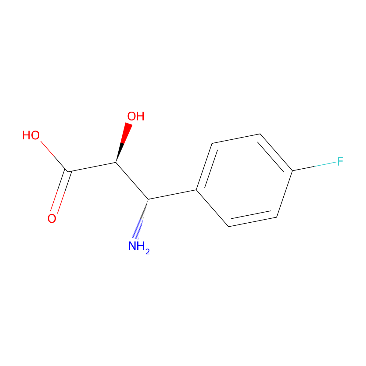 (2S,3S)-3-Amino-3-(4-fluoro-phenyl)-2-hydroxy-propionic acid molecular structure, CAS 1932410-16-6