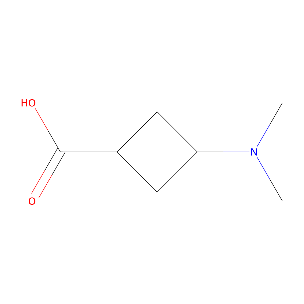 3-(Dimethylamino)cyclobutane-1-carboxylic acid molecular structure, CAS 1932413-20-1