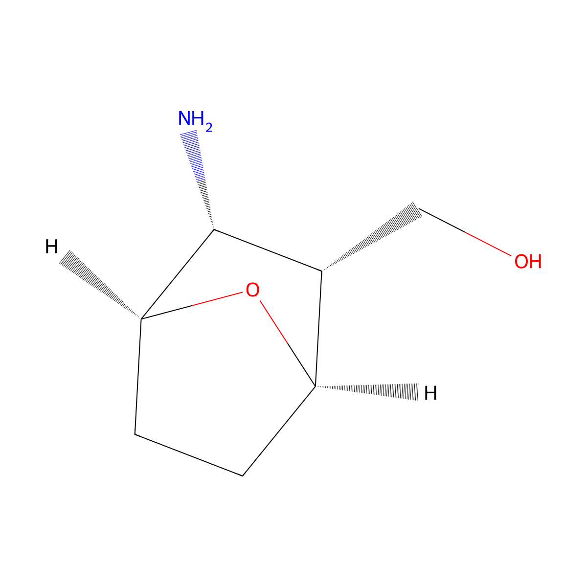 ((1R,2R,3R,4S)-3-Amino-7-oxabicyclo[2.2.1]heptan-2-yl)methanol molecular structure, CAS 1932415-41-2