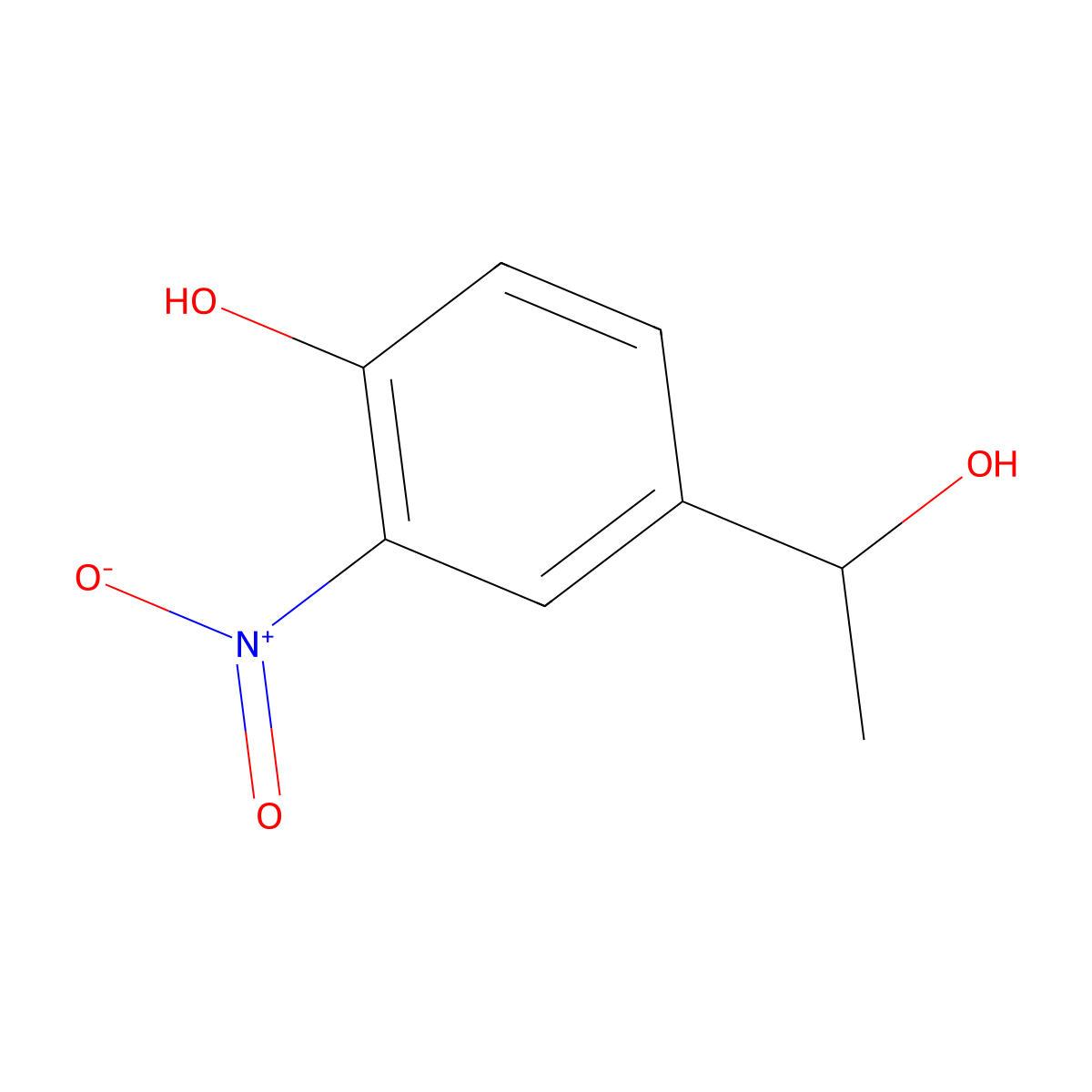 4-((1R)-1-hydroxyethyl)-2-nitrophenol molecular structure, CAS 1932416-35-7