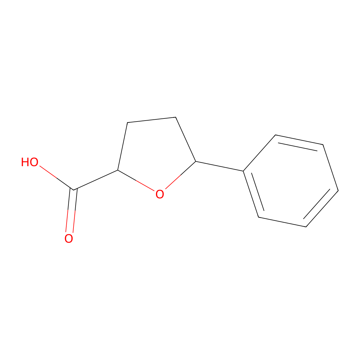 rac-(2R,5S)-5-phenyloxolane-2-carboxylic acid molecular structure, CAS 1932418-65-9