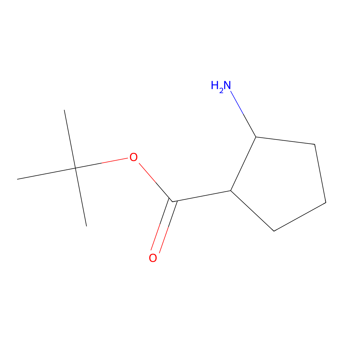 tert-butyl (1S,2R)-2-aminocyclopentane-1-carboxylate molecular structure, CAS 1932424-92-4
