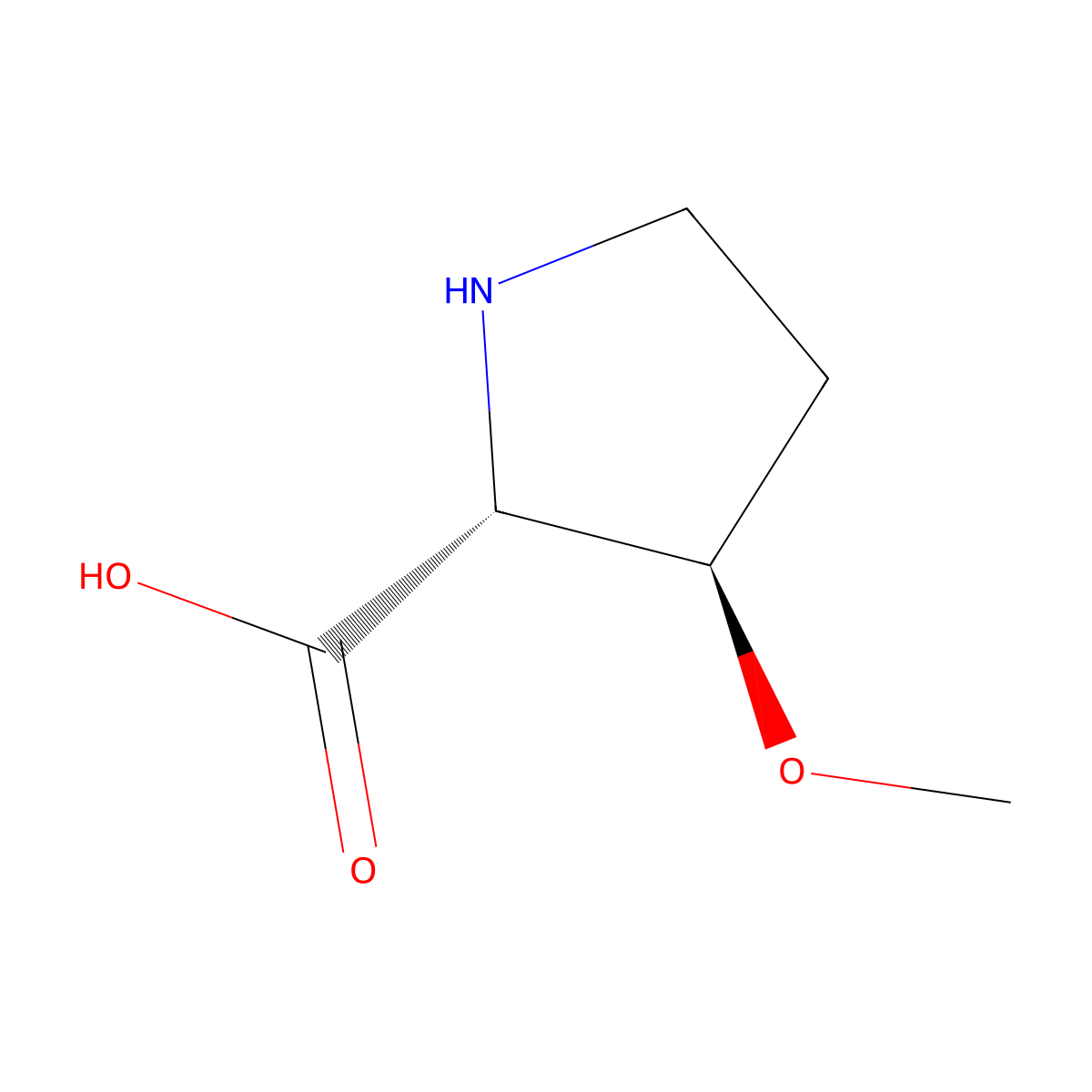 (2R,3R)-3-Methoxypyrrolidine-2-carboxylic acid molecular structure, CAS 1932455-97-4